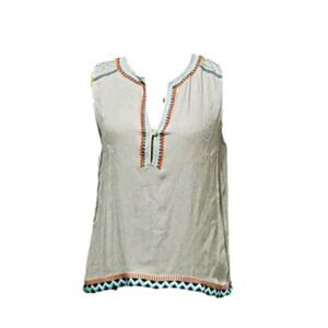 Lovestitch sleeveless embroidered  top MED NWOT